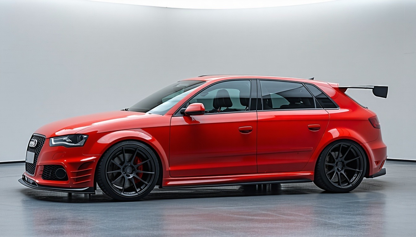 Voiture de sport rouge élégante